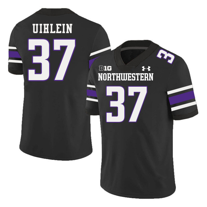 Northwestern Wildcats #37 Mac Uihlein College Football Jerseys Stitched-Black